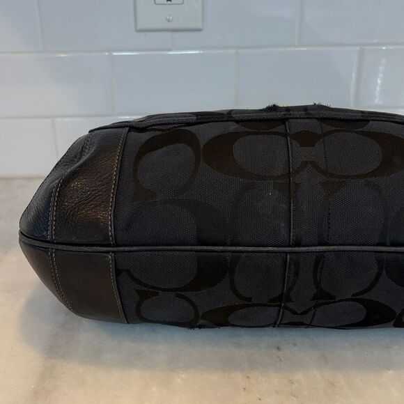 Coach Bag Purse Handbag Ergo Y2K Jacquard Signature Logo X-Large Soho Hobo - Picture 10 of 16